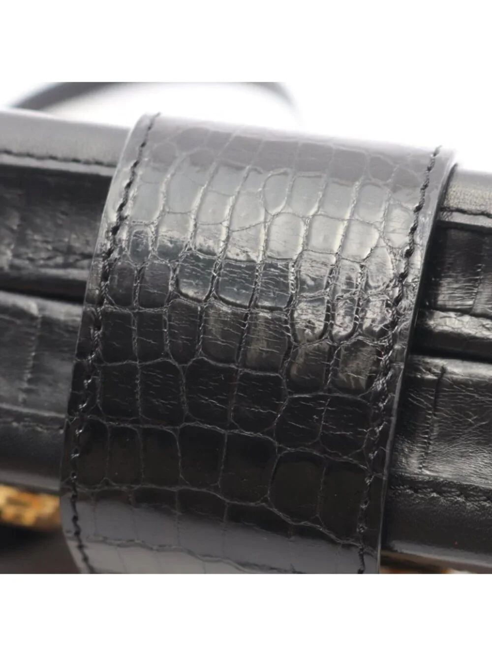 Louis Vuitton Shoulder Bag Petite Noir Exotic Leather